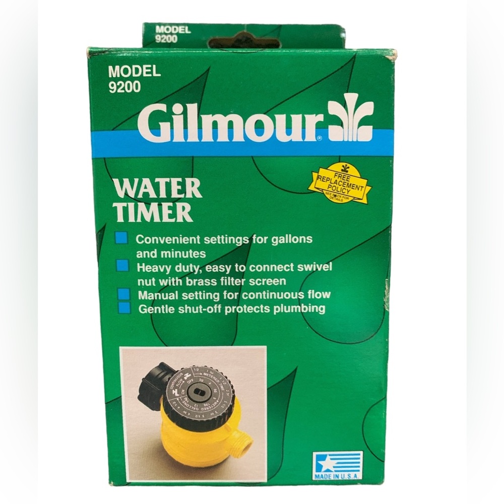 Gilmour Water Meter Timer Model 9200 Yellow - Hose Sprinkler Control